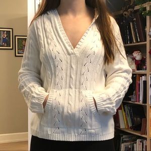 White Sweater w/ Hood